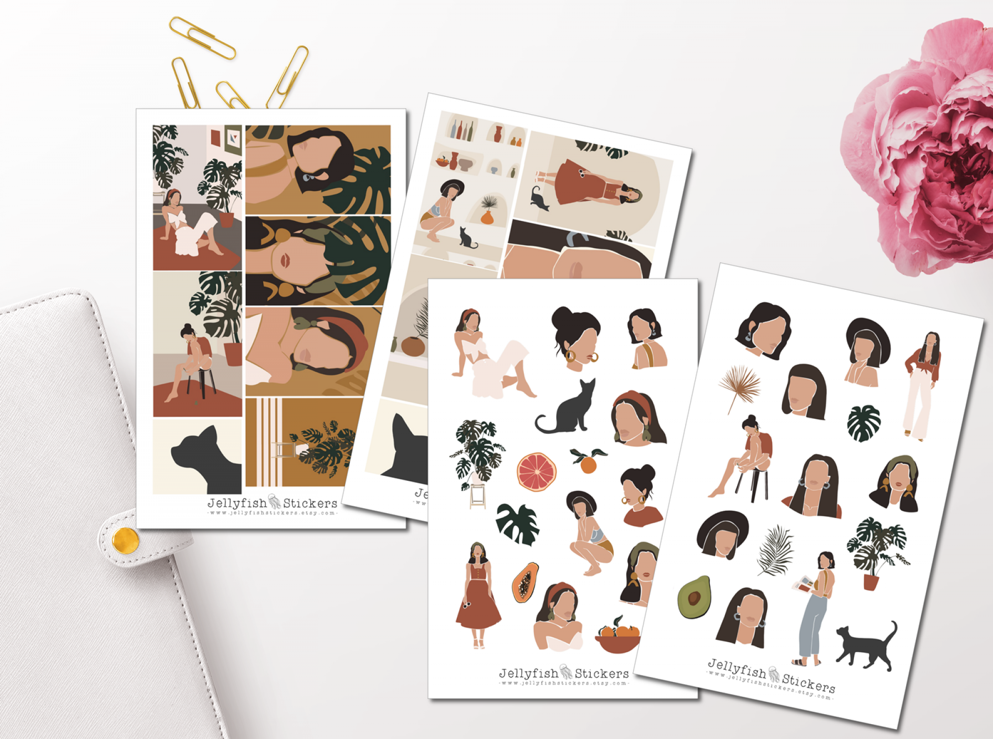 Women Summer Sticker Set